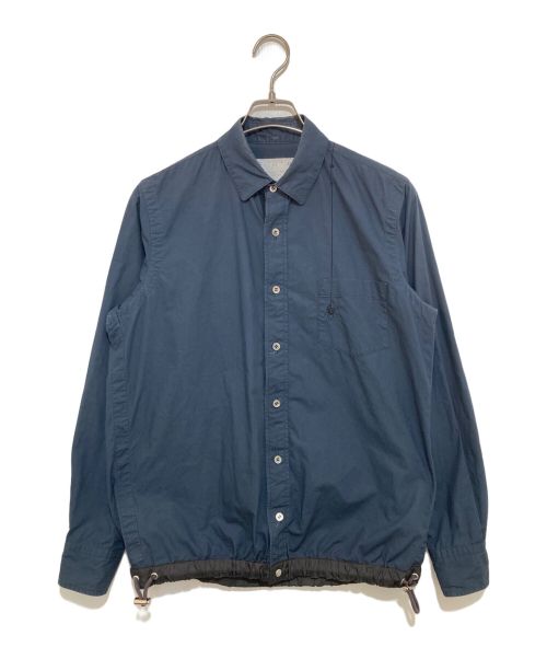 sacai（サカイ）sacai (サカイ) Dr.Woo (ドクターウー) Drawstring L/S Shirts ネイビー サイズ:1の古着・服飾アイテム