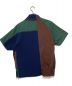 KOLOR (カラー) 強撚天竺  ドッキングニットポロシャツ ネイビー サイズ:1：18000円