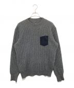 Maison Margielaメゾンマルジェラ）の古着「21AW ALPACA KNIT CREW WITH POCKET」｜グレー