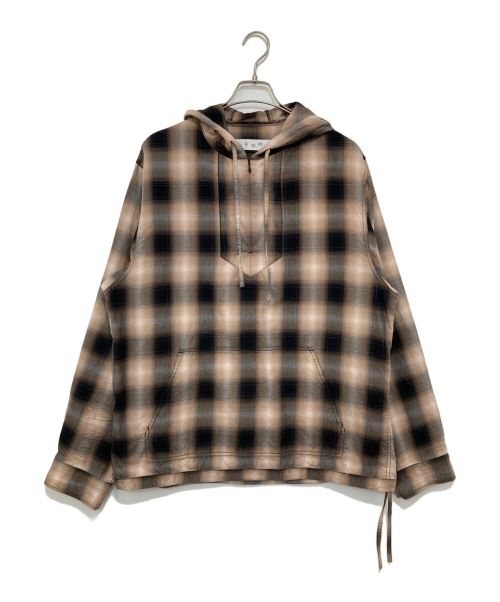 BAL（バル）BAL (バル) PULLOVER MEXICAN HOODED SHIRT ブラウン サイズ:Mの古着・服飾アイテム