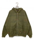 SUPREME×UNDERCOVERシュプリーム×アンダーカバー）の古着「ZIP UP HOODED SWEATSHIRT」｜グリーン