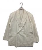 MAISON SPECIALメゾンスペシャル）の古着「Over Medium PinstripeI Jacket」｜ベージュ