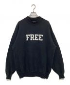 BALENCIAGAバレンシアガ）の古着「FREEロゴ ダメージ加工 モックネックスウェット」｜ブラック