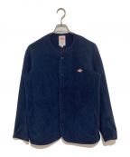 DANTONダントン）の古着「FLEECE COLLARLESS JACKET」｜ネイビー