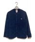 DANTON（ダントン）の古着「FLEECE COLLARLESS JACKET」｜ネイビー