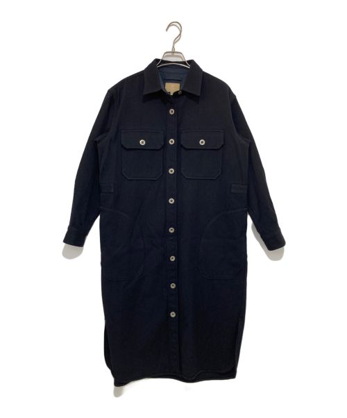 NIGEL CABOURN（ナイジェルケーボン）NIGEL CABOURN (ナイジェルケーボン) メルトン ロングCPOドレス ブラック サイズ:6の古着・服飾アイテム