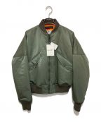 MADISON BLUEマディソンブルー）の古着「COMPACT MA－1 NY TWILL JACKET」｜オリーブ