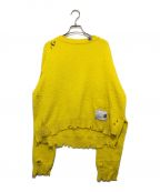 MIHARA YASUHIROミハラヤスヒロ）の古着「RASED KNIT PULLOVER」｜イエロー