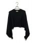 HYKE（ハイク）の古着「CREW NECK PONCHO SWEATER」｜ブラック