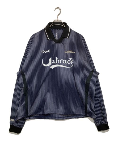 UNTRACE（アントレース）UNTRACE (アントレース) STRIPE FOOTBALL GAME SHIRT ネイビー サイズ:2の古着・服飾アイテム