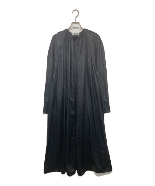 Acne studios（アクネ ストゥディオス）Acne studios (アクネ ストゥディオス) Gathered Neck Satin Dress ブラック サイズ:32の古着・服飾アイテム