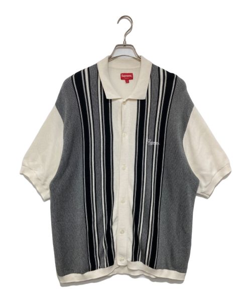 SUPREME（シュプリーム）SUPREME (シュプリーム) Stripe Button Up Polo ホワイト サイズ:Lの古着・服飾アイテム