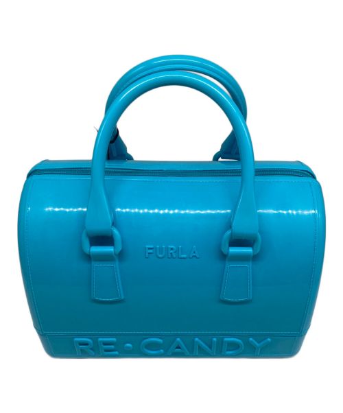 FURLA（フルラ）FURLA (フルラ) RE-CANDY ボストンバッグ ブルーの古着・服飾アイテム