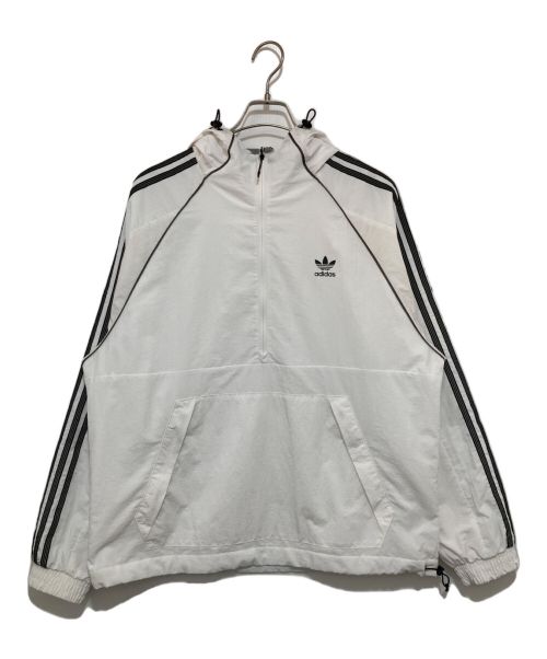 adidas（アディダス）adidas (アディダス) アノラックパーカー ホワイト サイズ:Lの古着・服飾アイテム