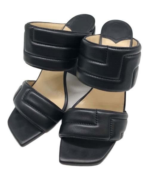 JIMMY CHOO（ジミーチュウ）JIMMY CHOO (ジミーチュウ) THEMIS SANDAL ブラック サイズ:39の古着・服飾アイテム