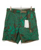 sacaiサカイ）の古着「Floral Embroidered Patch Shorts」｜グリーン