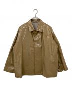 AURALEEオーラリー）の古着「LINEN ENAMEL LAMINATE BLOUSON」｜ブラウン