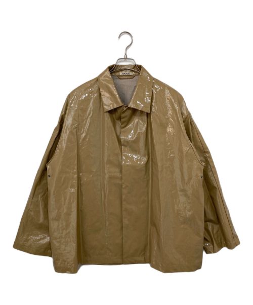 AURALEE（オーラリー）AURALEE (オーラリー) LINEN ENAMEL LAMINATE BLOUSON ブラウン サイズ:4の古着・服飾アイテム