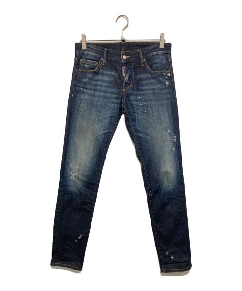 DSQUARED2（ディースクエアード）DSQUARED2 (ディースクエアード) Slim Back Pocket Logo Jean インディゴ サイズ:44の古着・服飾アイテム