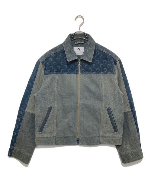 MARINE SERRE（マリーンセル）MARINE SERRE (マリーンセル) REGENERATED DENIM JACKET ブルー サイズ:Mの古着・服飾アイテム