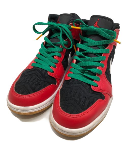 NIKE（ナイキ）NIKE (ナイキ) AIR JORDAN 1 Mid Christmas ブラック×レッド サイズ:26cmの古着・服飾アイテム