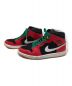 NIKE (ナイキ) AIR JORDAN 1 Mid Christmas ブラック×レッド サイズ:26cm：9000円