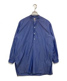 KAPTAIN SUNSHINE（キャプテンサンシャイン）の古着「Pullover Band Collar Shirt」｜ブルー