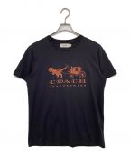 COACHコーチ）の古着「REXY CARRIAGE T-SHIRT」｜ブラック