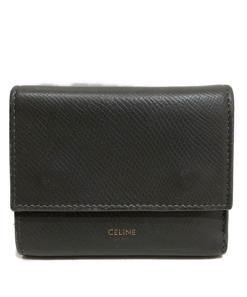 CELINE（セリーヌ）CELINE (セリーヌ) スモール トリフォール ウォレット グレーの古着・服飾アイテム