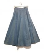 CLANEクラネ）の古着「CHAMBRAY CIRCULAR SKIRT」｜ブルー