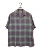 WACKO MARIAワコマリア）の古着「OMBRE CHECK OPEN COLLAR SHIRT」｜パープル