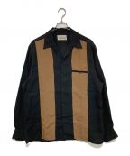 WACKO MARIAワコマリア）の古着「TWO-TONE 50'S SHIRT」｜ブラック