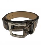 WACKO MARIAワコマリア）の古着「PYTHON LEATHER BELT」｜ベージュ