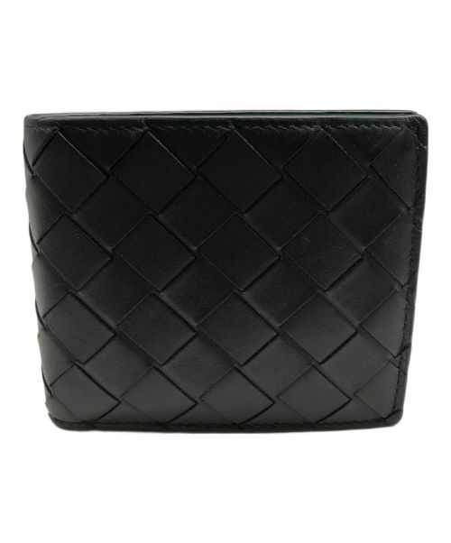 BOTTEGA VENETA（ボッテガベネタ）BOTTEGA VENETA (ボッテガベネタ) 2つ折り財布 ブラックの古着・服飾アイテム