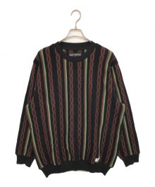 WACKO MARIA（ワコマリア）の古着「STRIPED JACQUARD KNIT SWEATER」｜ブラック