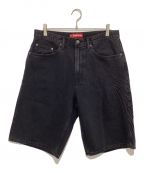 SUPREMEシュプリーム）の古着「Script Baggy Denim Short」｜ブラック