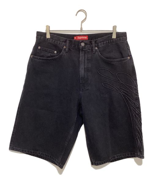 SUPREME（シュプリーム）Supreme (シュプリーム) Script Baggy Denim Short ブラック サイズ:81の古着・服飾アイテム