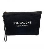 Saint Laurent Parisサンローランパリ）の古着「RIVE GAUCHE クラッチバッグ」｜ブラック