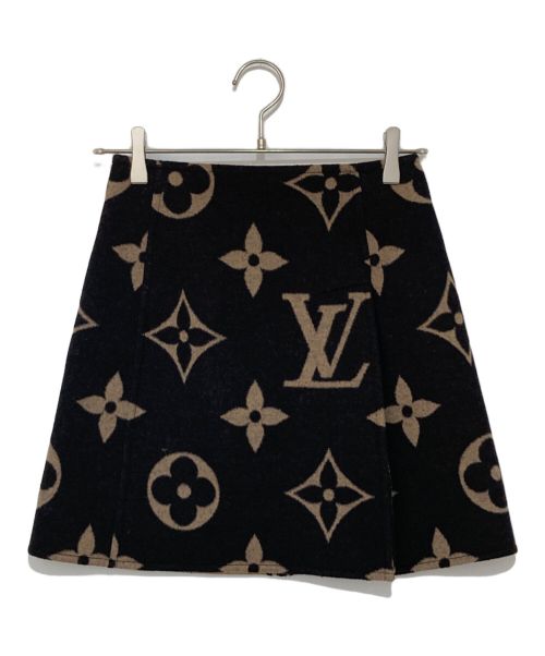 LOUIS VUITTON（ルイ ヴィトン）LOUIS VUITTON (ルイ ヴィトン) ジャイアントモノグラムAラインミニ スカート ブラック サイズ:36の古着・服飾アイテム