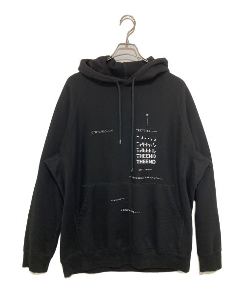 TAKAHIROMIYASHITA TheSoloIst.（タカヒロミヤシタ ザソロイスト）TAKAHIROMIYASHITA TheSoloIst. (タカヒロミヤシタ ザソロイスト) oversized geometric morse code hoodie ブラック サイズ:44の古着・服飾アイテム