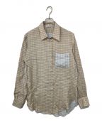 Acne studiosアクネ ストゥディオス）の古着「レーヨンチェックシャツ/CHECK LONG SLEEVE SHIRT」｜ベージュ