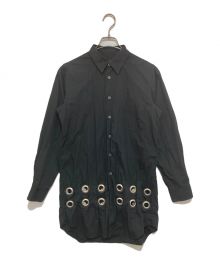 BLACK COMME des GARCONS（ブラック コムデギャルソン）の古着「ハトメデザインシャツ」｜ブラック