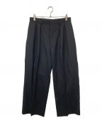 LEエルイー）の古着「WIDE 2TUCK WOOL PANTS」｜ブラック