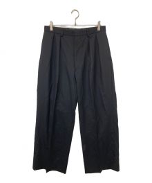 LE（エルイー）の古着「WIDE 2TUCK WOOL PANTS」｜ブラック