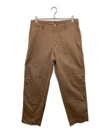 AURALEE（オーラリー）の古着「WASHED FINX BUGGY SATIN WIDE PANTS」｜ブラウン