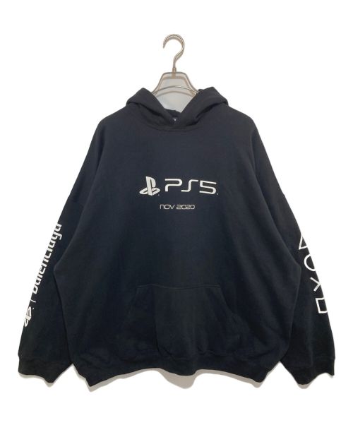 BALENCIAGA（バレンシアガ）BALENCIAGA (バレンシアガ) PS5 Boxy Hoodie ブラック サイズ:Lの古着・服飾アイテム