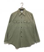 MADISON BLUEマディソンブルー）の古着「HAMPTON BACK SATIN SHIRT」｜カーキ