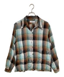 SUGARHILL（シュガーヒル）の古着「Ombre Panama Open-collar Shirt」｜ブラウン×グリーン