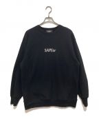 SAPEurサプール）の古着「HOUNDS TOOTH HEAD ロッドマンCREWSWEAT」｜ブラック