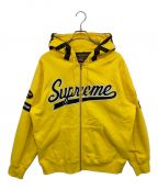 VANSON×SUPREMEバンソン×シュプリーム）の古着「スパイダーウエブジップアップフーデッドスウェットシャツ」｜イエロー